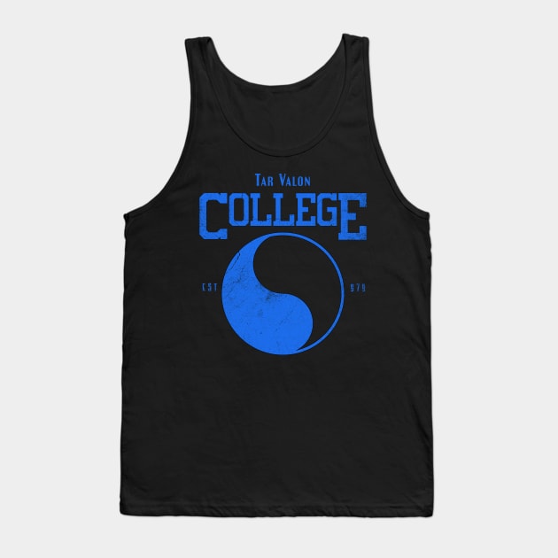 Tar Valon College Blue Ajah Symbol Wheel of Time Parody Tank Top by TSHIRT PLACE